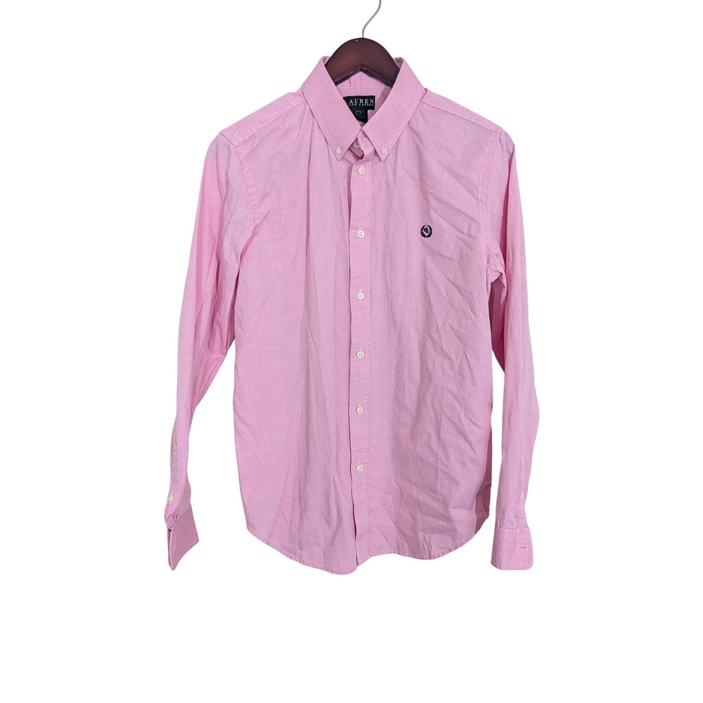 Lauren Ralph Lauren Boys Youth XL 20 Pink Button Down Shirt Preppy Men's XS